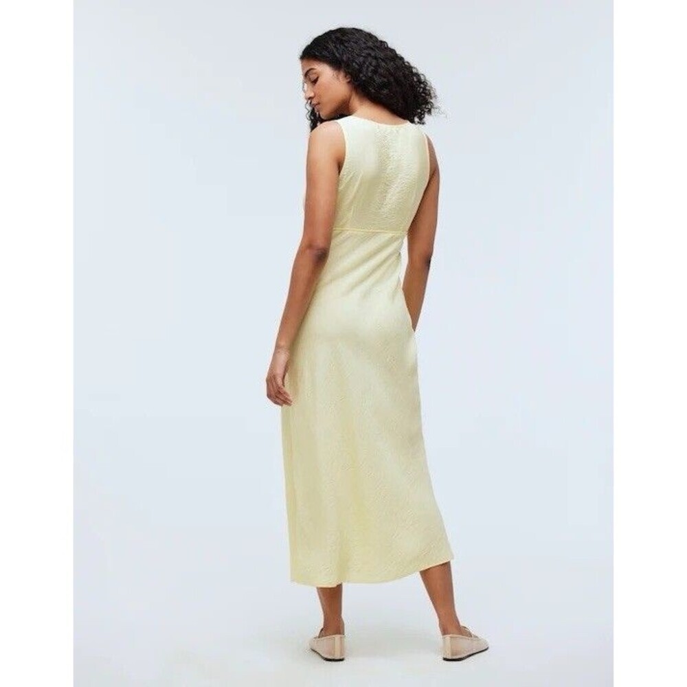 Madewell The Ariana Sleeveless Midi Slip Dress Women's Sz 4 Candlelight Yellow - Picture 5 of 8